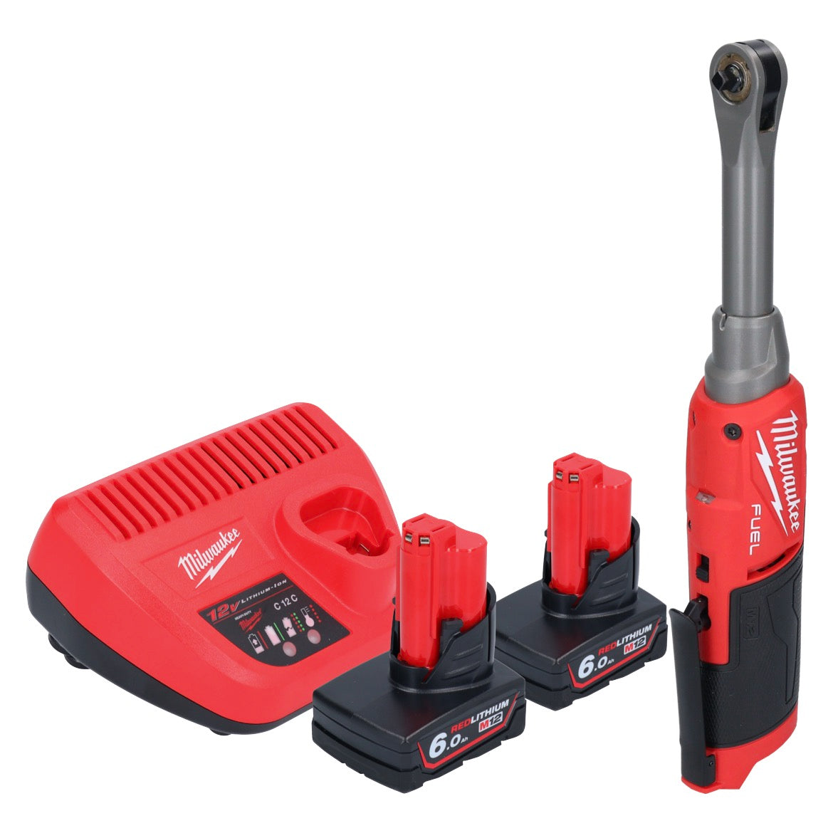 Milwaukee M12 FHIR14LR-602 Akku Hochgeschwindigkeits Ratsche 12 V 47 Nm 1/4" Brushless + 2x Akku 6,0 Ah + Ladegerät