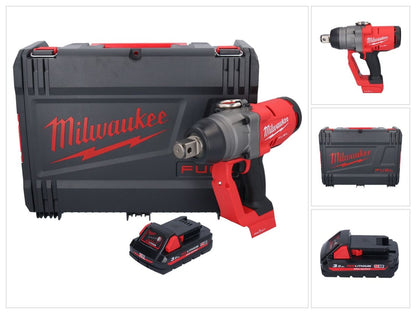 Clé à chocs sans fil Milwaukee M18 ONEFHIWF1-301X 18 V 2033 Nm 1″ brushless + 1x batterie 3,0 Ah + boîtier HD - sans chargeur