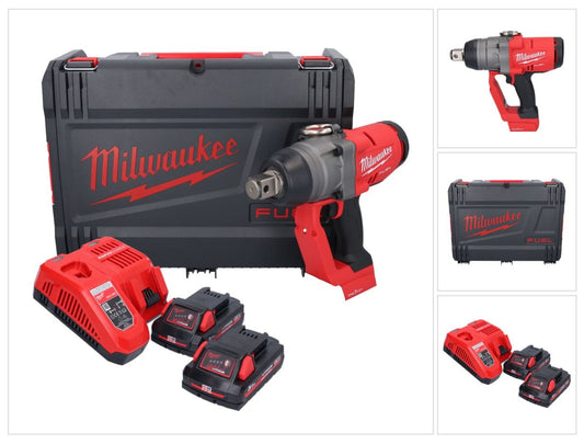 Clé à chocs sans fil Milwaukee M18 ONEFHIWF1-302X 18 V 2033 Nm 1″ brushless + 2x batterie 3,0 Ah + chargeur + boîtier HD