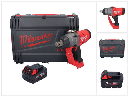 Clé à chocs sans fil Milwaukee M18 ONEFHIWF1-401X 18 V 2033 Nm 1″ brushless + 1x batterie 4,0 Ah + boîtier HD - sans chargeur