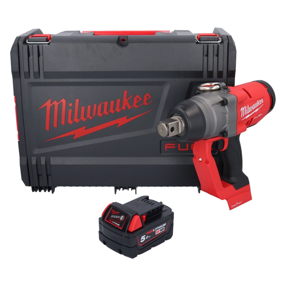 Milwaukee M18 ONEFHIWF1-501X Akku Schlagschrauber 18 V 2033 Nm 1″ Brushless + 1x Akku 5,0 Ah + HD Box - ohne Ladegerät