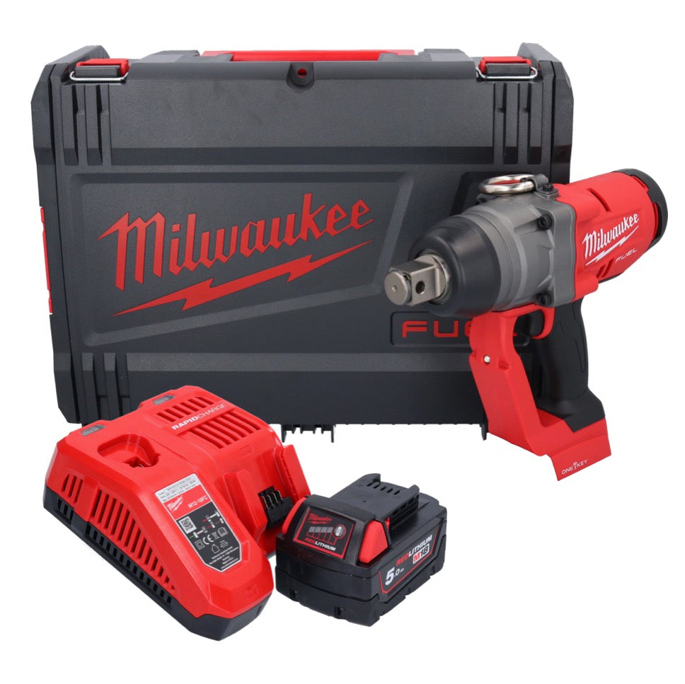 Milwaukee M18 ONEFHIWF1-501X Akku Schlagschrauber 18 V 2033 Nm 1″ Brushless + 1x Akku 5,0 Ah + Ladegerät + HD Box