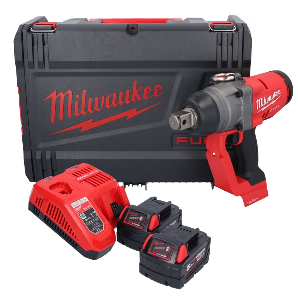 Milwaukee M18 ONEFHIWF1-502X Akku Schlagschrauber 18 V 2033 Nm 1″ Brushless + 2x Akku 5,0 Ah + Ladegerät + HD Box