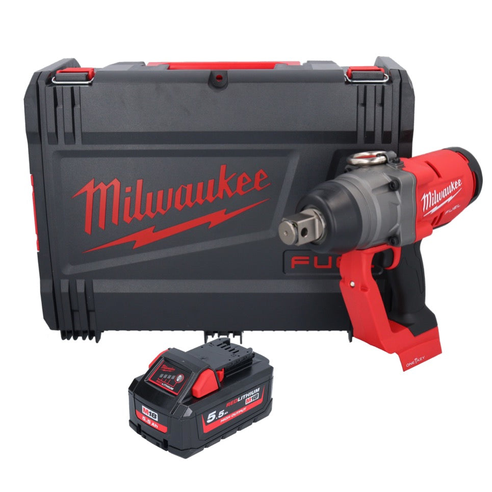 Milwaukee M18 ONEFHIWF1-551X Akku Schlagschrauber 18 V 2033 Nm 1″ Brushless + 1x Akku 5,5 Ah + HD Box - ohne Ladegerät