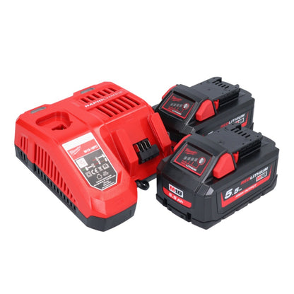 Clé à chocs sans fil Milwaukee M18 ONEFHIWF1-552X 18 V 2033 Nm 1″ brushless + 2x batterie 5,5 Ah + chargeur + boîtier HD