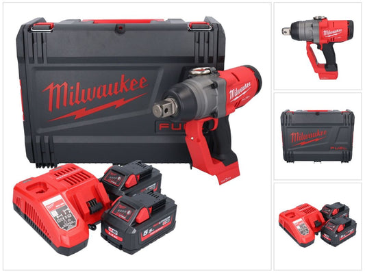 Clé à chocs sans fil Milwaukee M18 ONEFHIWF1-552X 18 V 2033 Nm 1″ brushless + 2x batterie 5,5 Ah + chargeur + boîtier HD