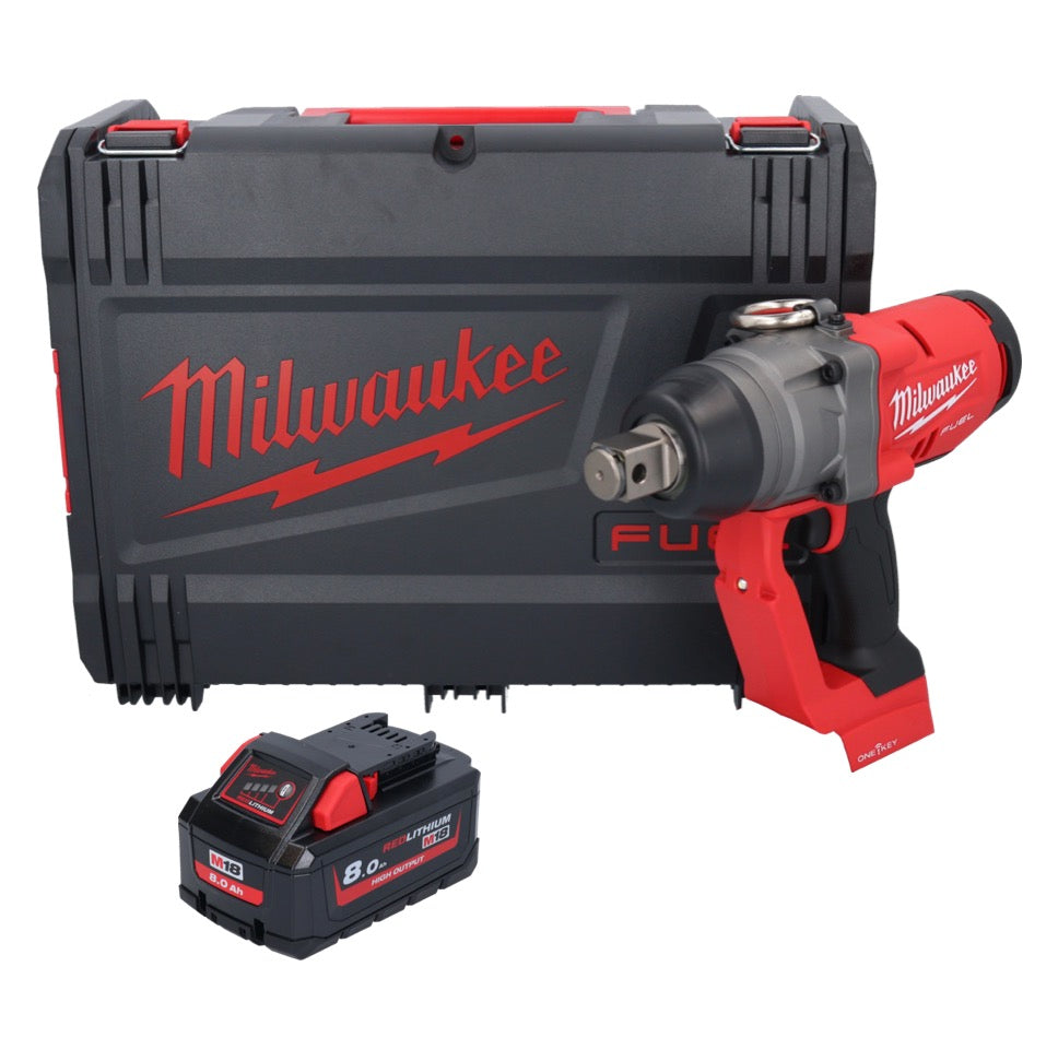 Milwaukee M18 ONEFHIWF1-801X Akku Schlagschrauber 18 V 2033 Nm 1″ Brushless + 1x Akku 8,0 Ah + HD Box - ohne Ladegerät