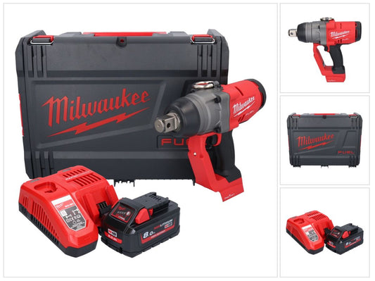 Milwaukee M18 ONEFHIWF1-801X Akku Schlagschrauber 18 V 2033 Nm 1″ Brushless + 1x Akku 8,0 Ah + Ladegerät + HD Box