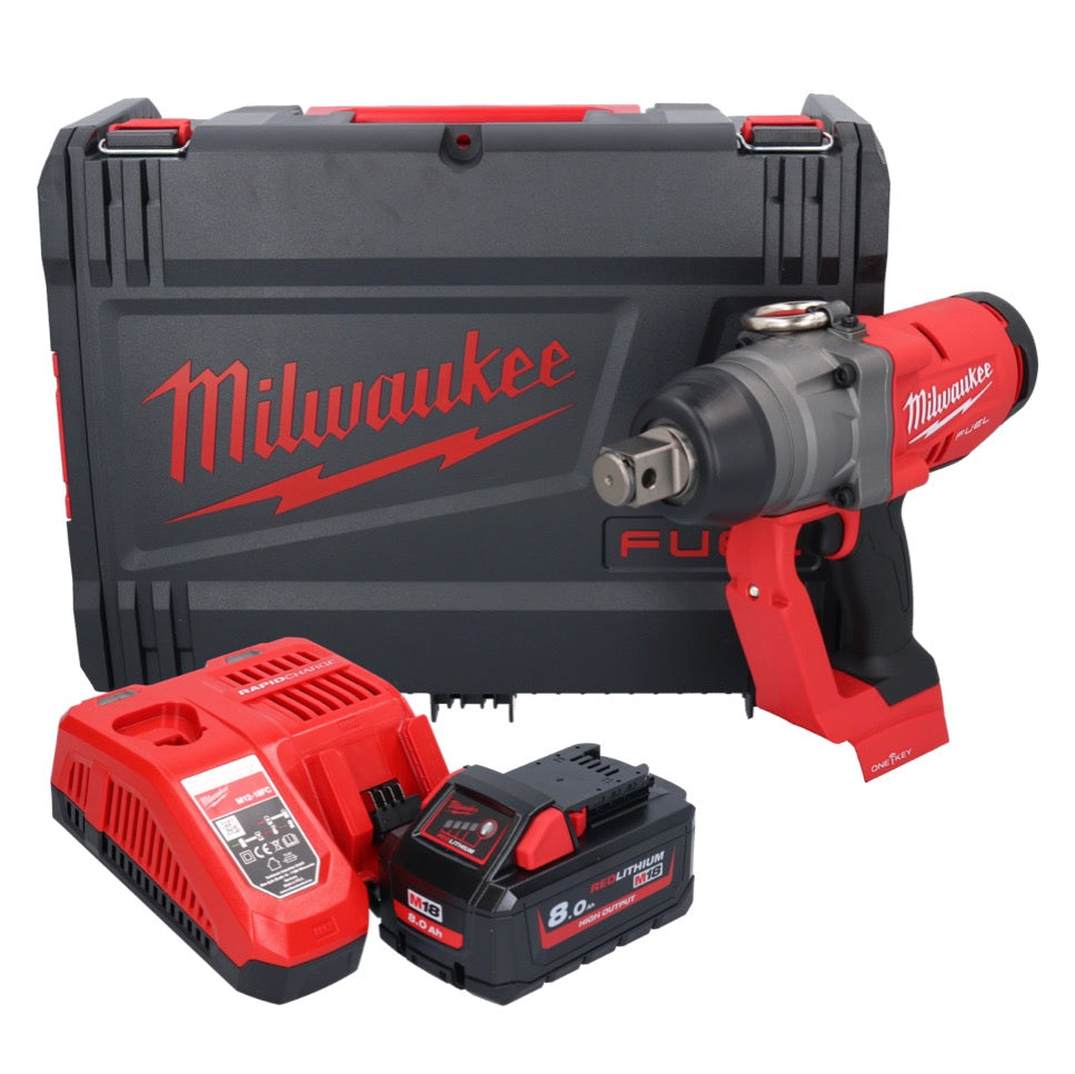 Milwaukee M18 ONEFHIWF1-801X Akku Schlagschrauber 18 V 2033 Nm 1″ Brushless + 1x Akku 8,0 Ah + Ladegerät + HD Box