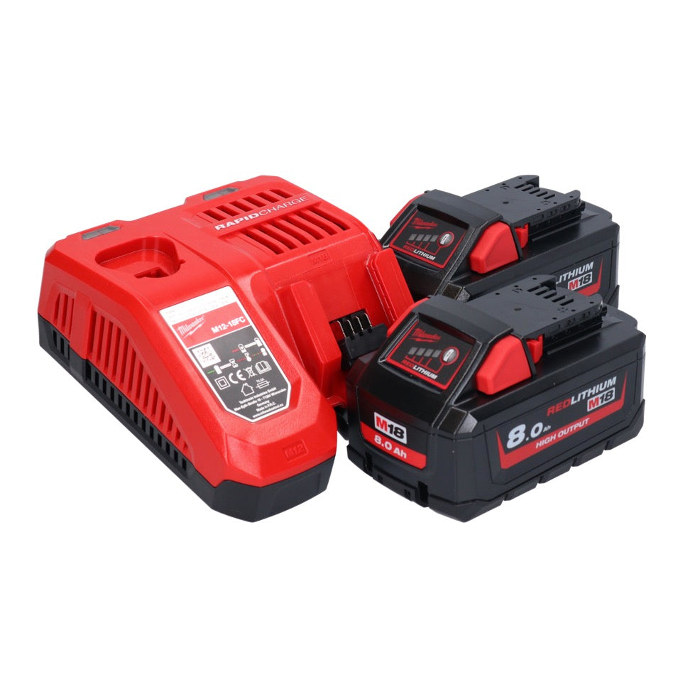 Milwaukee M18 ONEFHIWF1-802X Akku Schlagschrauber 18 V 2033 Nm 1″ Brushless ( 4933459733 ) + 2x Akku 8,0 Ah + Ladegerät + HD Box