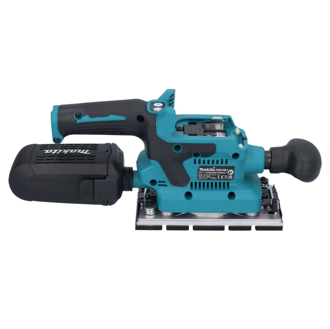 Makita DBO 381 RFU ponceuse orbitale sur batterie 18 V 93 x 185 mm sans balais + 2x batteries 3,0 Ah + chargeur