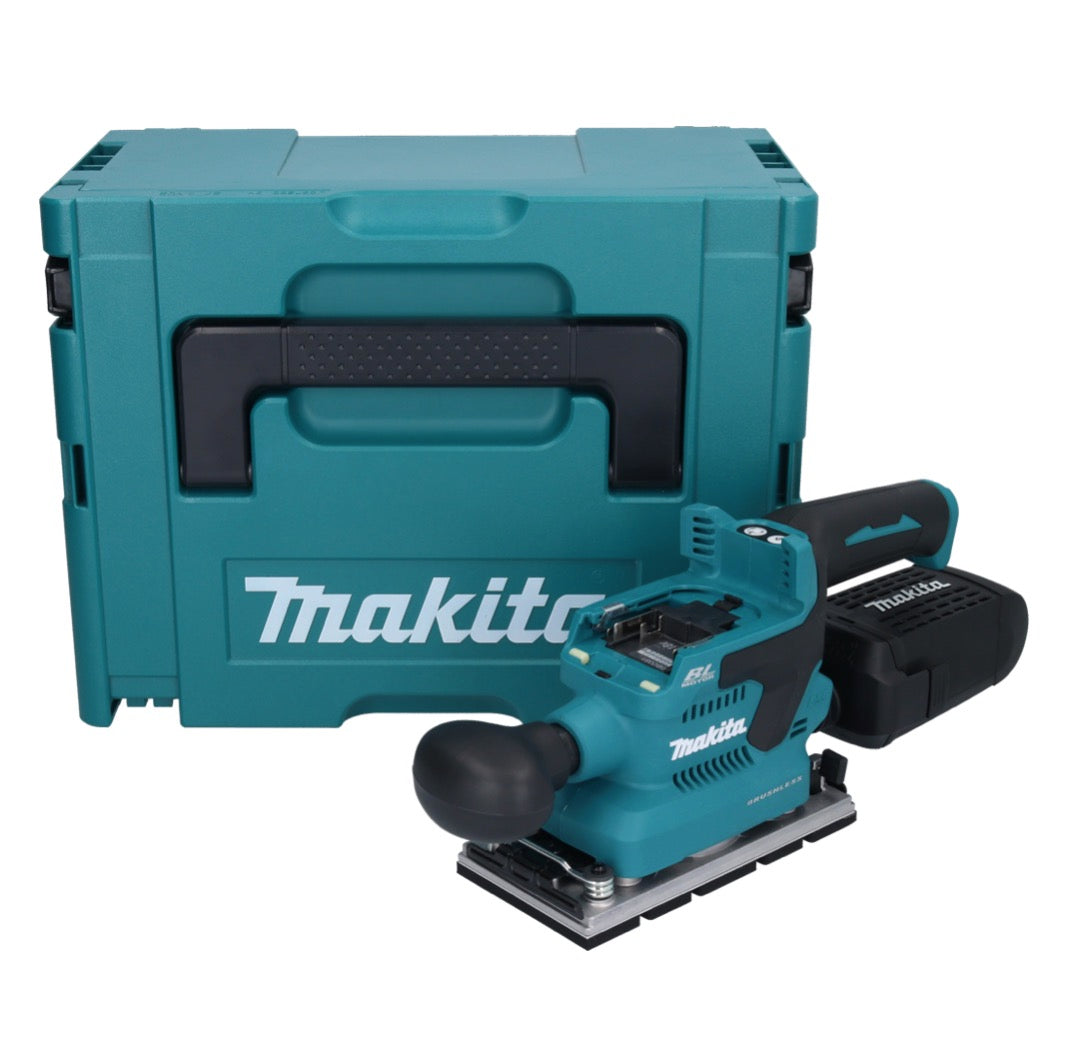 Ponceuse orbitale sans fil Makita DBO 381 ZJU 18 V 93 x 185 mm Brushless + Makpac - sans batterie, sans chargeur