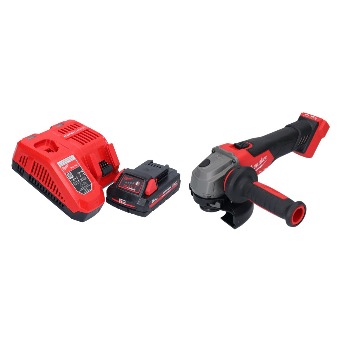 Milwaukee M18 FSAG125X-301 Akku Winkelschleifer 18 V 125 mm Brushless + 1x Akku 3,0 Ah + Ladegerät