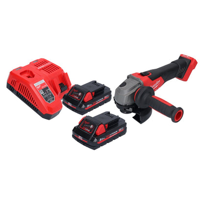 Meuleuse d'angle sur batterie Milwaukee M18 FSAG125X-302 18 V 125 mm sans balais + 2x batteries 3,0 Ah + chargeur