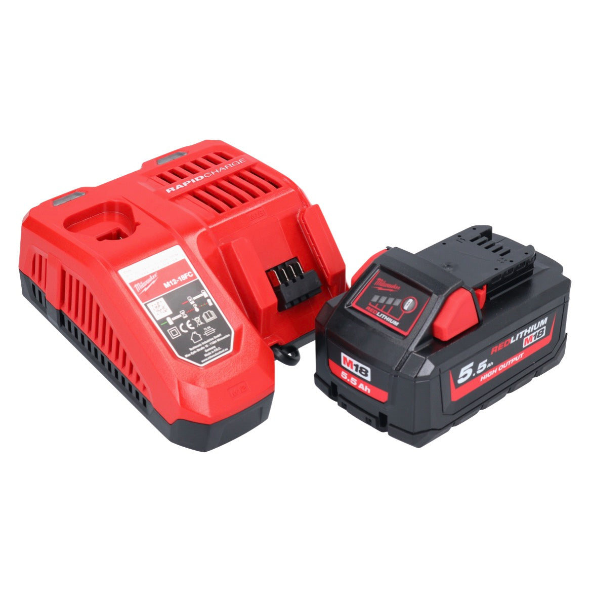 Meuleuse d'angle sur batterie Milwaukee M18 FSAG125X-551 18 V 125 mm sans balais + 1x batterie 5,5 Ah + chargeur