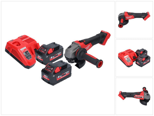 Milwaukee M18 FSAG125X-552 Akku Winkelschleifer 18 V 125 mm Brushless + 2x Akku 5,5 Ah + Ladegerät