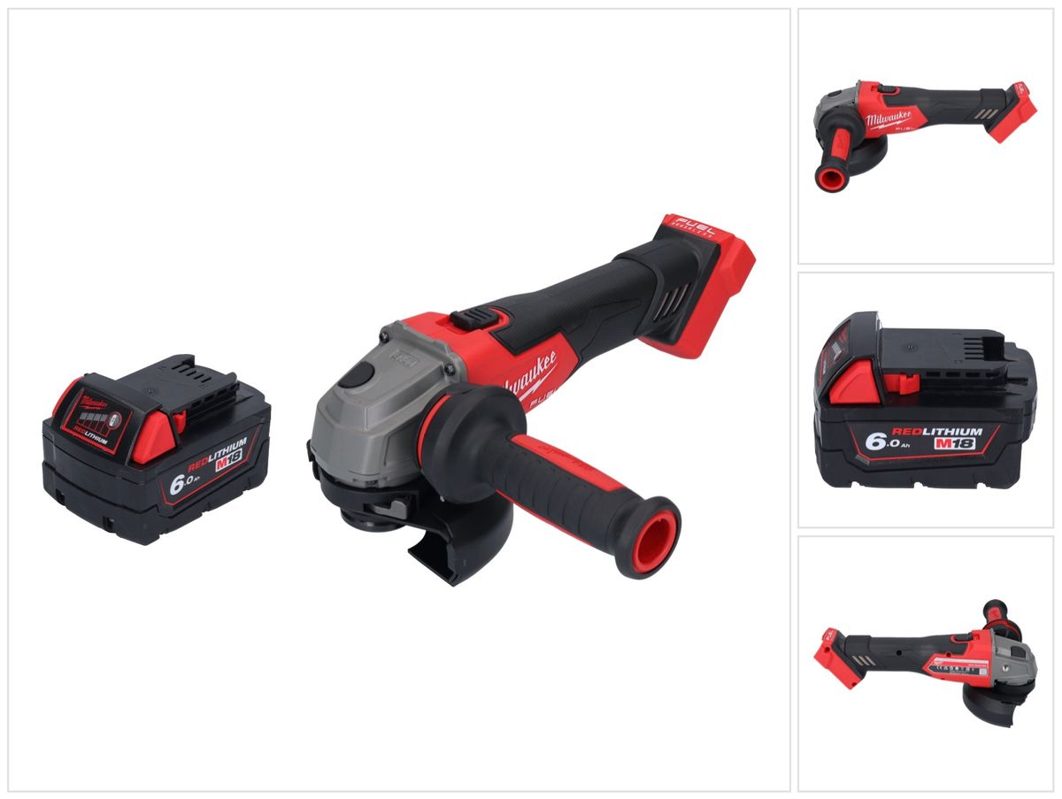 Milwaukee M18 FSAG125X-601 Akku Winkelschleifer 18 V 125 mm Brushless + 1x Akku 6,0 Ah - ohne Ladegerät