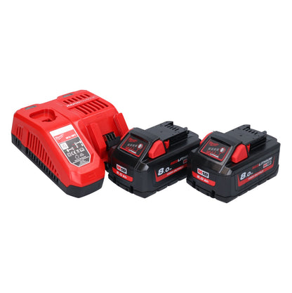 Meuleuse d'angle sur batterie Milwaukee M18 FSAG125X-802 18 V 125 mm sans balais + 2x batteries 8,0 Ah + chargeur