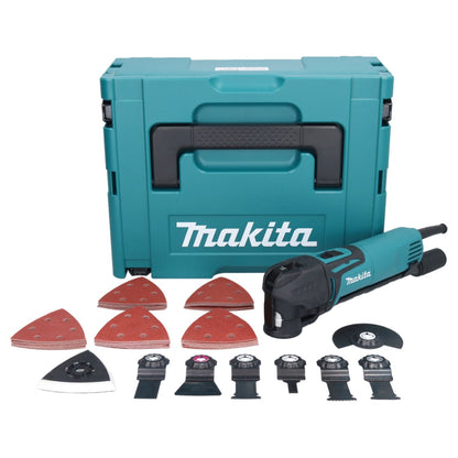 Makita TM 3010 CX3J outil multifonction 320 W OIS / Starlock + jeu d'accessoires 59 pièces + Makpac