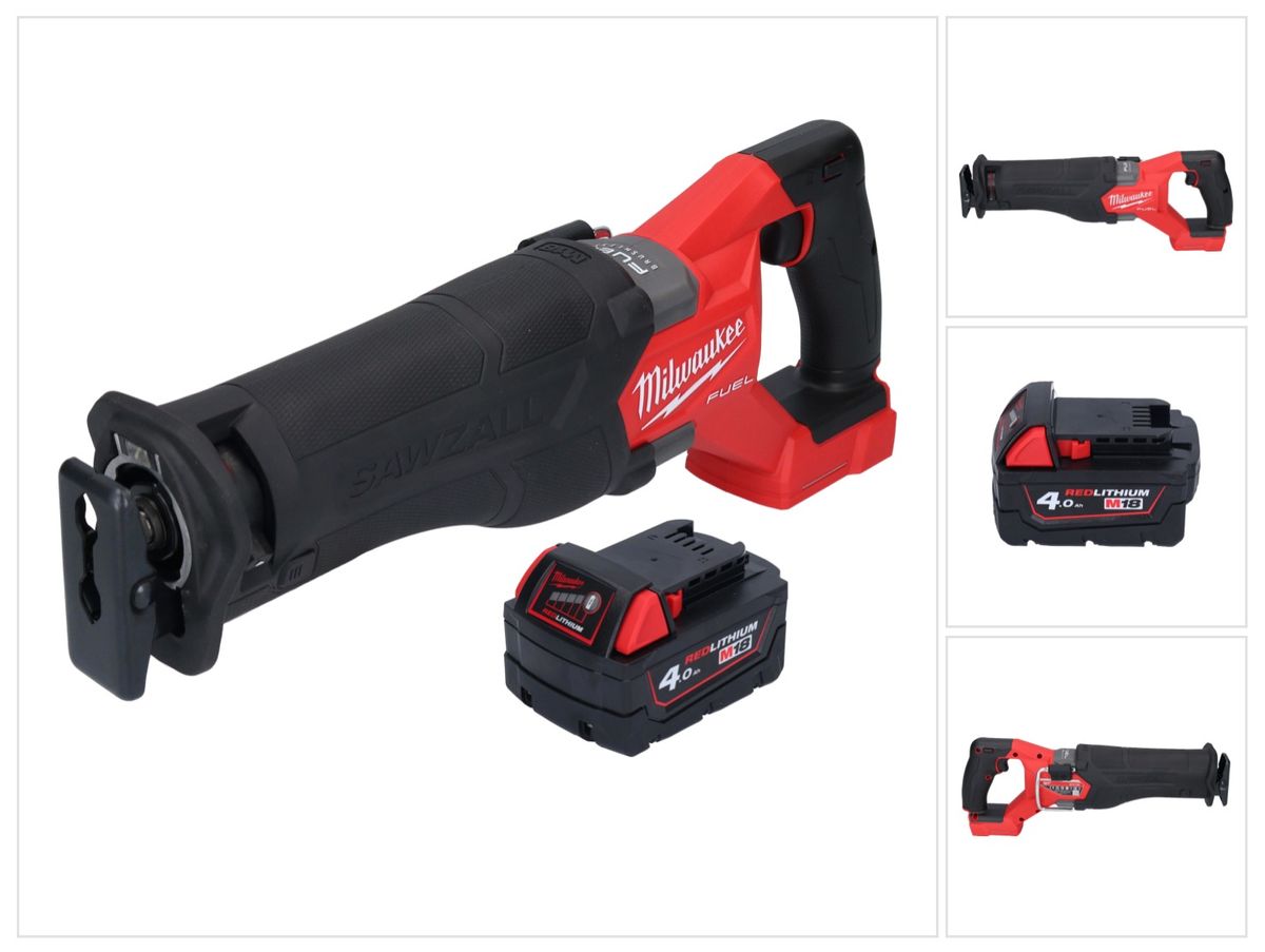 Milwaukee M18 FSZ-401 Akku Recipro Säbelsäge 18 V Brushless + 1x Akku 4,0 Ah - ohne Ladegerät