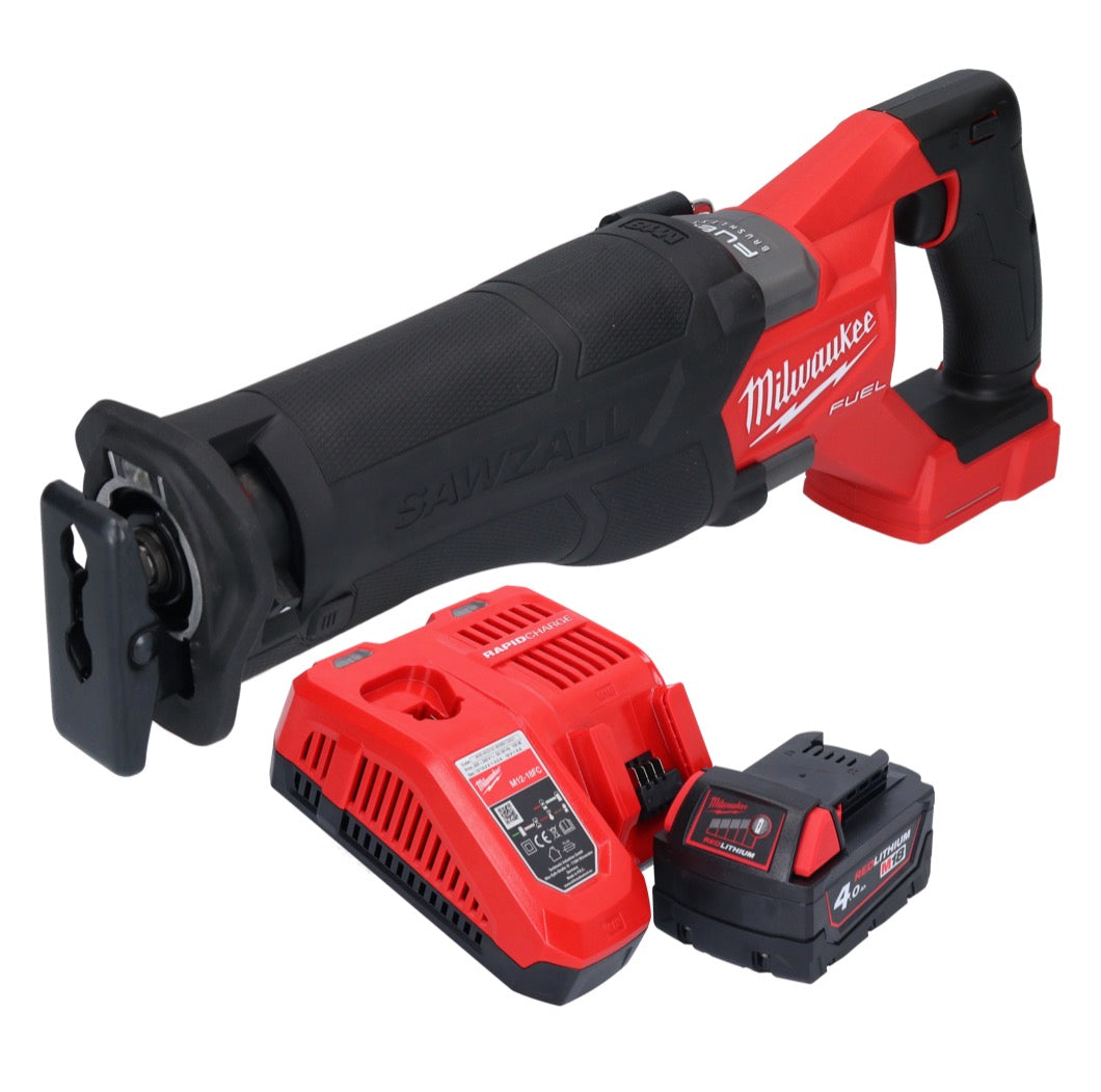 Batterie Milwaukee M18 FSZ-401 Scie sabre Recipro 18 V brushless + 1x batterie 4,0 Ah + chargeur