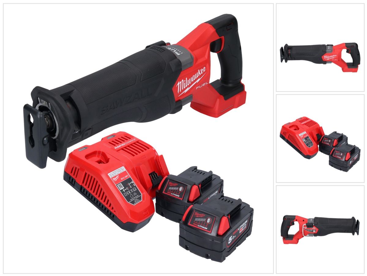 Milwaukee M18 FSZ-502 Akku Recipro Säbelsäge 18 V Brushless + 2x Akku 5,0 Ah + Ladegerät