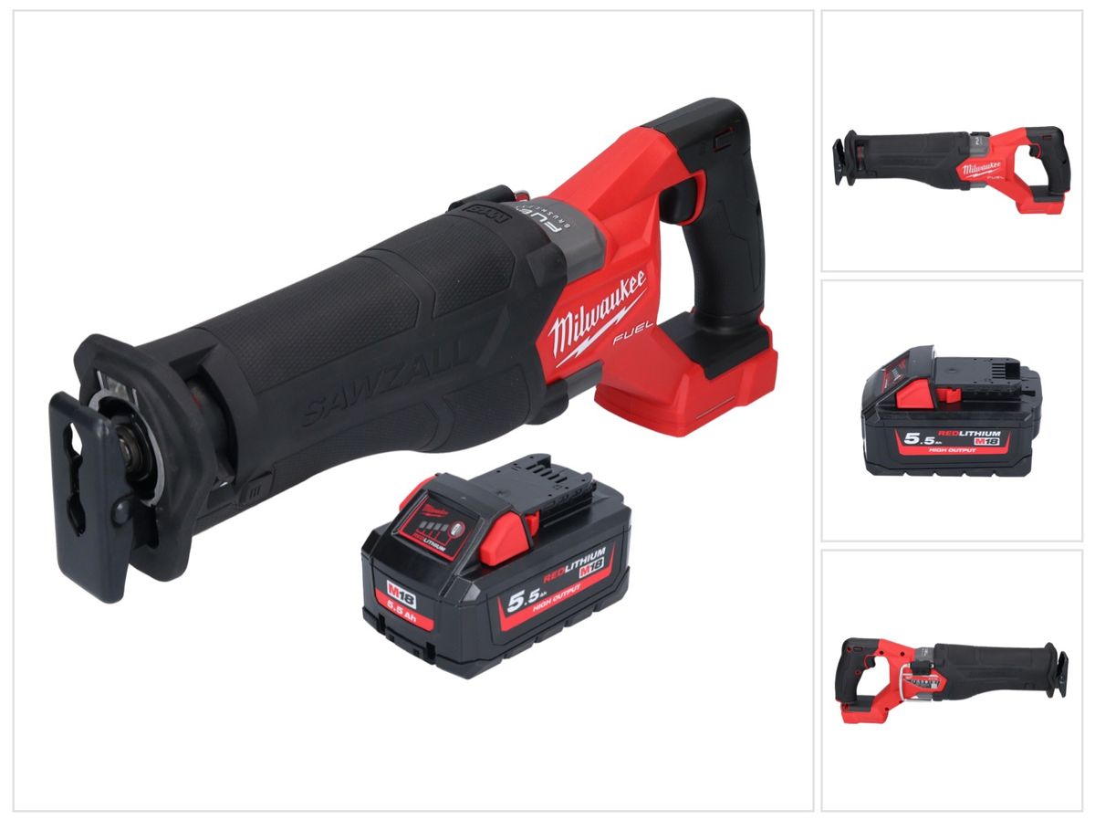 Batterie Milwaukee M18 FSZ-551 Scie sabre Recipro 18 V brushless + 1x batterie 5,5 Ah - sans chargeur