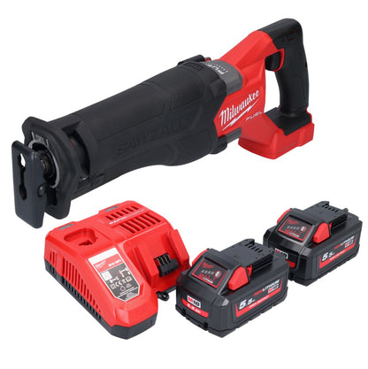 Milwaukee M18 FSZ-552 Akku Recipro Säbelsäge 18 V Brushless + 2x Akku 5,5 Ah + Ladegerät