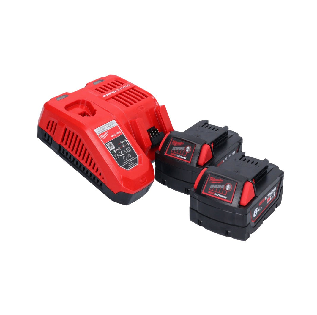 Milwaukee M18 FSZ-602 Akku Recipro Säbelsäge 18 V Brushless + 2x Akku 6,0 Ah + Ladegerät