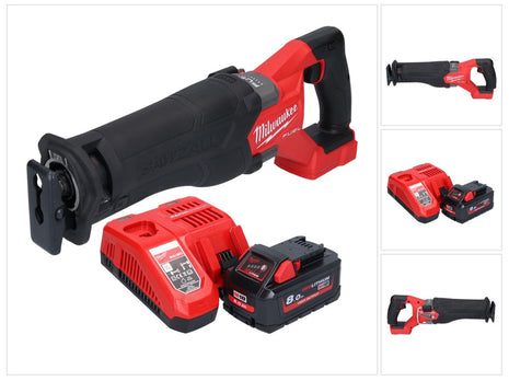 Milwaukee M18 FSZ-801 Akku Recipro Säbelsäge 18 V Brushless + 1x Akku 8,0 Ah + Ladegerät