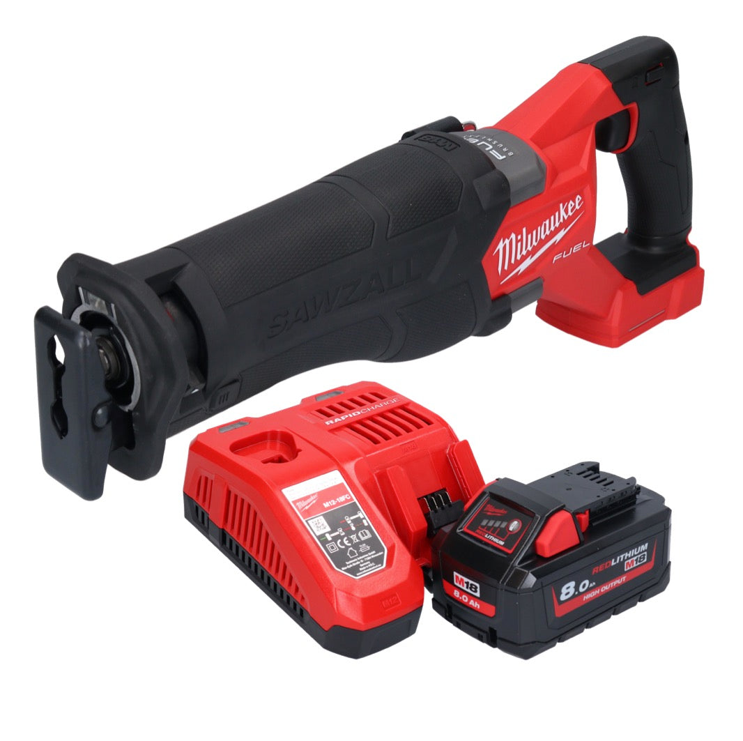 Milwaukee M18 FSZ-801 Akku Recipro Säbelsäge 18 V Brushless + 1x Akku 8,0 Ah + Ladegerät