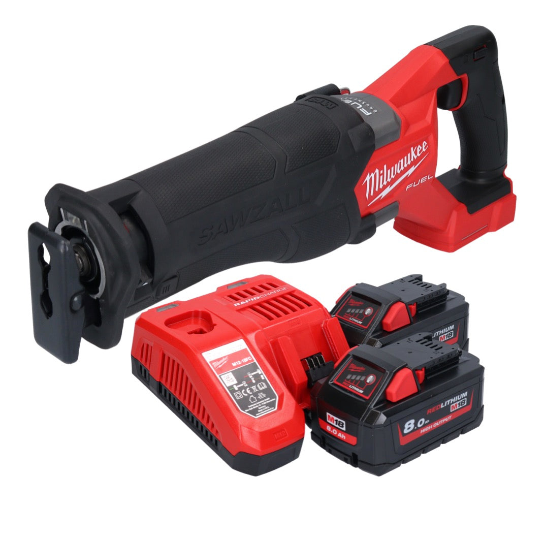 Milwaukee M18 FSZ-802 Akku Recipro Säbelsäge 18 V Brushless + 2x Akku 8,0 Ah + Ladegerät