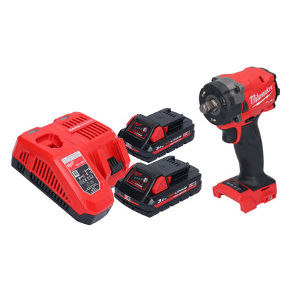 Milwaukee M18 FIW2F12-302 Akku Schlagschrauber 18 V 339 Nm 1/2" Brushless + 2x Akku 3,0 Ah + Ladegerät