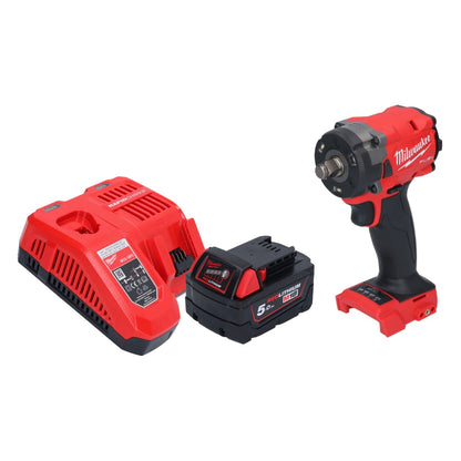 Milwaukee M18 FIW2F12-501 Akku Schlagschrauber 18 V 339 Nm 1/2" Brushless + 1x Akku 5,0 Ah + Ladegerät