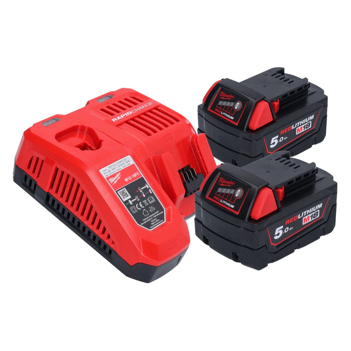 Milwaukee M18 FIW2F12-502 Akku Schlagschrauber 18 V 339 Nm 1/2" Brushless + 2x Akku 5,0 Ah + Ladegerät