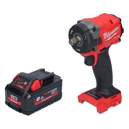 Milwaukee M18 FIW2F12-801 Akku Schlagschrauber 18 V 339 Nm 1/2" Brushless + 1x Akku 8,0 Ah - ohne Ladegerät