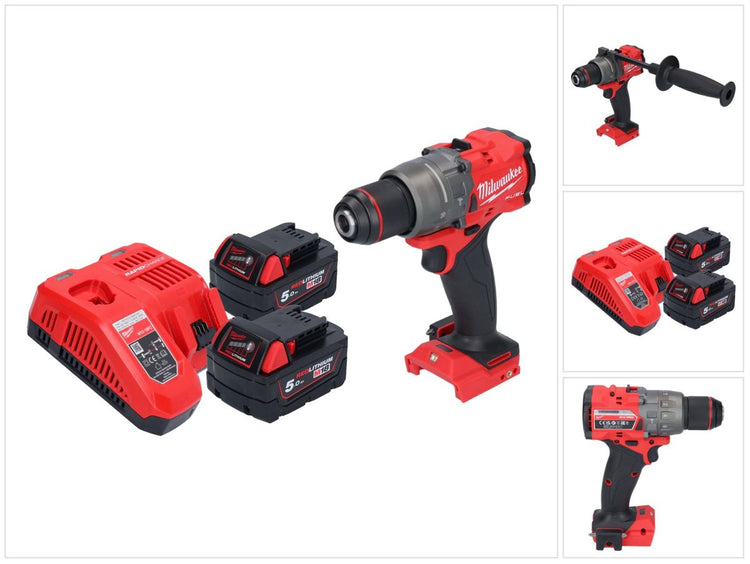 Perceuse à percussion sans fil Milwaukee M18 FPD3-502 18 V 158 Nm sans balais + 2 batteries 5,0 Ah + chargeur