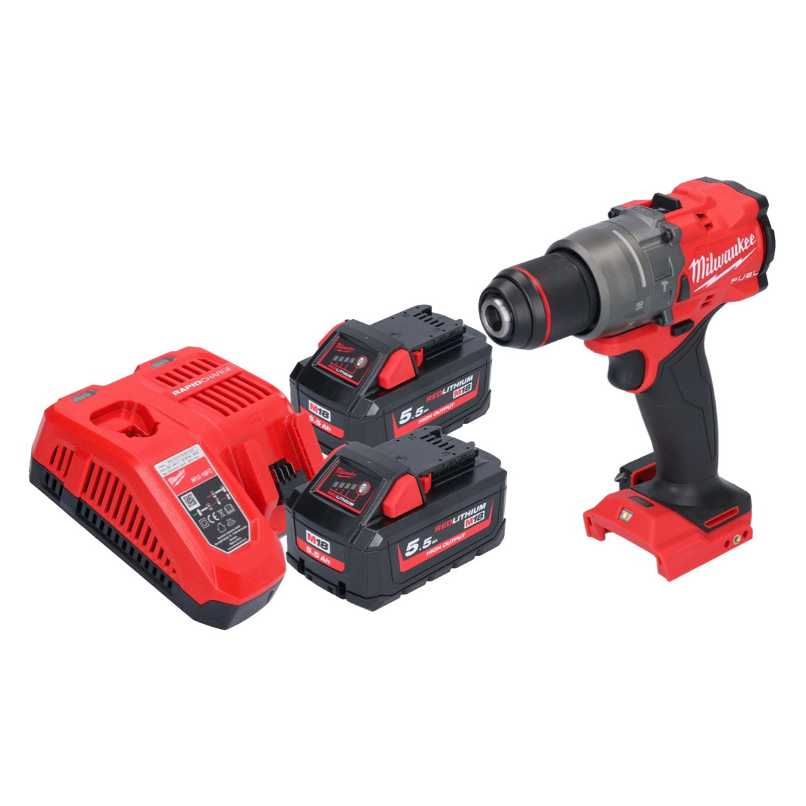 Milwaukee M18 FPD3-552 Akku Schlagbohrschrauber 18 V 158 Nm Brushless + 2x Akku 5,5 Ah + Ladegerät