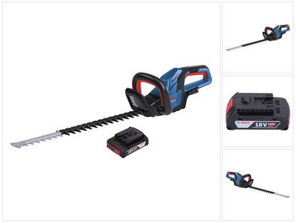 Bosch GHE 18V-60 Professional Akku Heckenschere 18 V 60 cm Brushless + 1x Akku 2,0 Ah - ohne Ladegerät