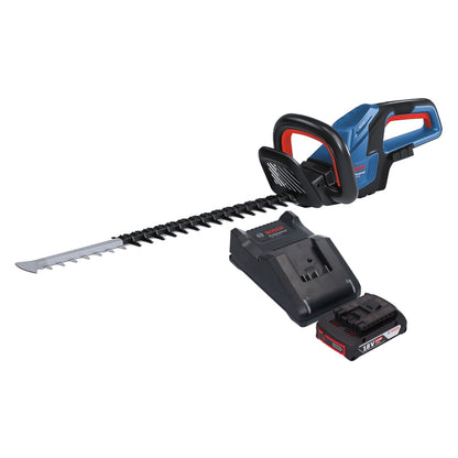 Bosch GHE 18V-60 Professional Akku Heckenschere 18 V 60 cm Brushless + 1x Akku 2,0 Ah + Ladegerät