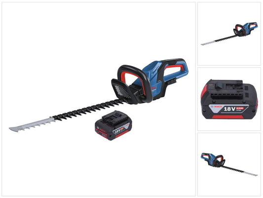 Bosch GHE 18V-60 Professional Akku Heckenschere 18 V 60 cm Brushless + 1x Akku 4,0 Ah - ohne Ladegerät