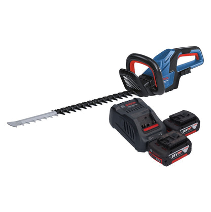 Bosch GHE 18V-60 Professional Akku Heckenschere 18 V 60 cm Brushless + 2x Akku 5,0 Ah + Ladegerät