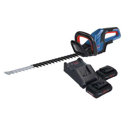 Bosch GHE 18V-60 Professional Akku Heckenschere 18 V 60 cm Brushless + 2x ProCORE Akku 4,0 Ah + Ladegerät