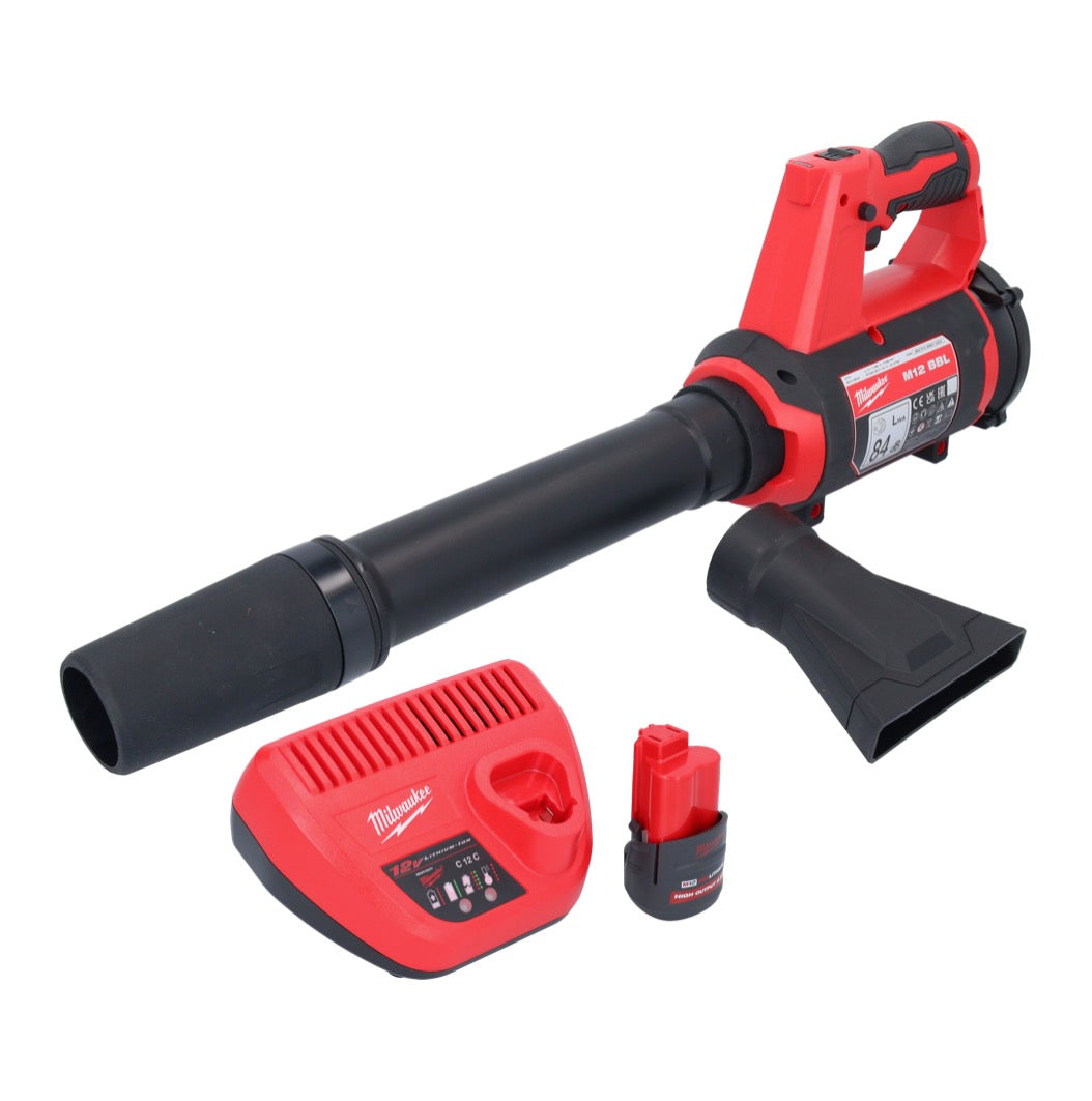 Milwaukee M12 BBL-251 Akku Gebläse 12 V + 1x Akku 2,5 Ah + Ladegerät