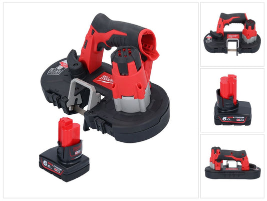 Scie à ruban sans fil Milwaukee M12 BS-601 12 V 41 x 41 mm + 1x batterie 6,0 Ah - sans chargeur