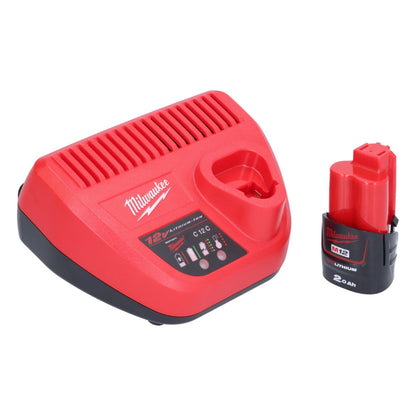 Milwaukee M12 BSWP-201 Akku Transferpumpe 12 V 34 l/min + 1x Akku 2,0 Ah + Ladegerät