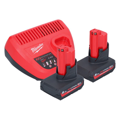 Milwaukee M12 BSWP-502 Akku Transferpumpe 12 V 34 l/min + 2x Akku 5,0 Ah + Ladegerät