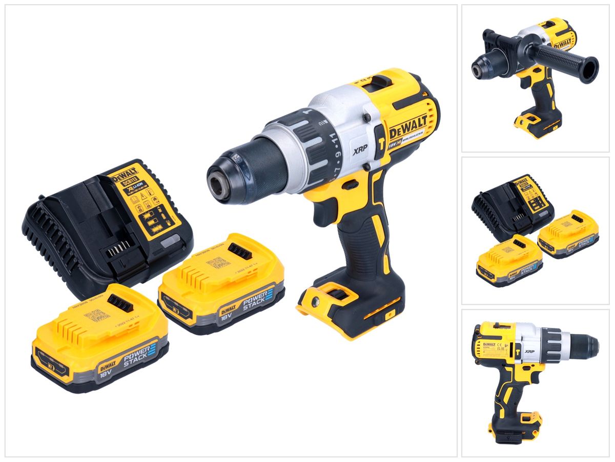 DeWalt DCD 996 E2 Akku Schlagbohrschrauber 18 V 95 Nm Brushless + 2x Akku 1,7 Ah + Ladegerät