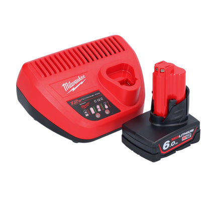 Milwaukee M12 PCSS-601 Akku Edelstahl Rohrabschneider 12 V 12 - 28 mm + 1x Akku 6,0 Ah + Ladegerät