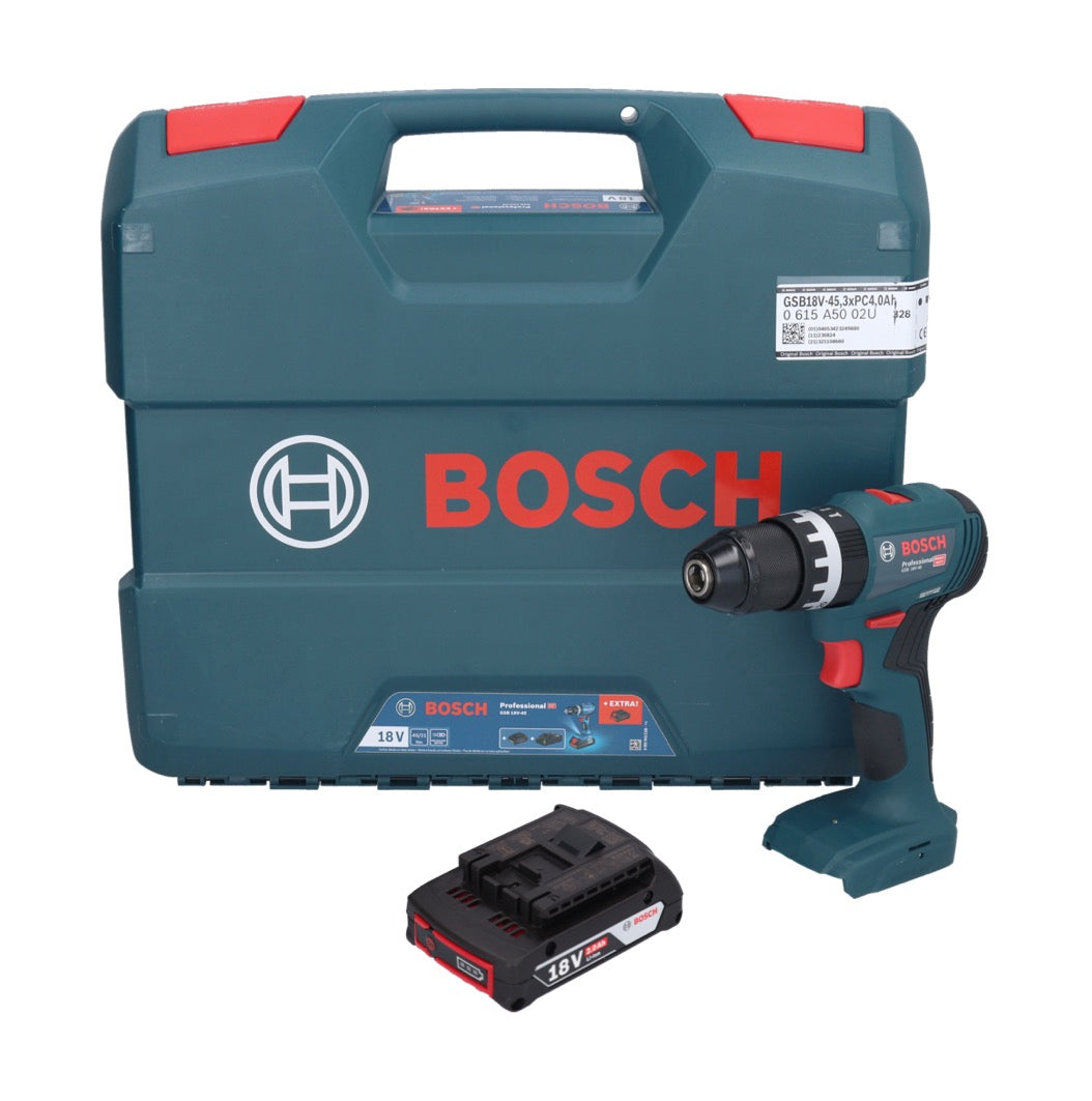 Bosch GSB 18V-45 Professional Akku Schlagbohrschrauber 18 V 45 Nm Brushless + 1x Akku 2,0 Ah + L-Case - ohne Ladegerät